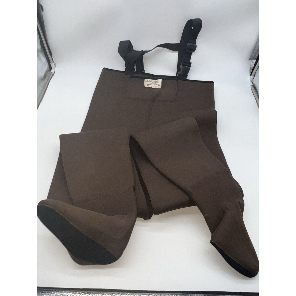 Cabela's Brown Neoprene Chest Waders Stocking Foot Fishing Hunting Overall-Sz XL